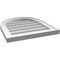 Ekena Millwork Round Top Surface Mount PVC Gable Vent w/ 2"W x 1-1/2"P Brickmould Frame, 18"W x 20"H GVPRT18X2002SN - alternate 3